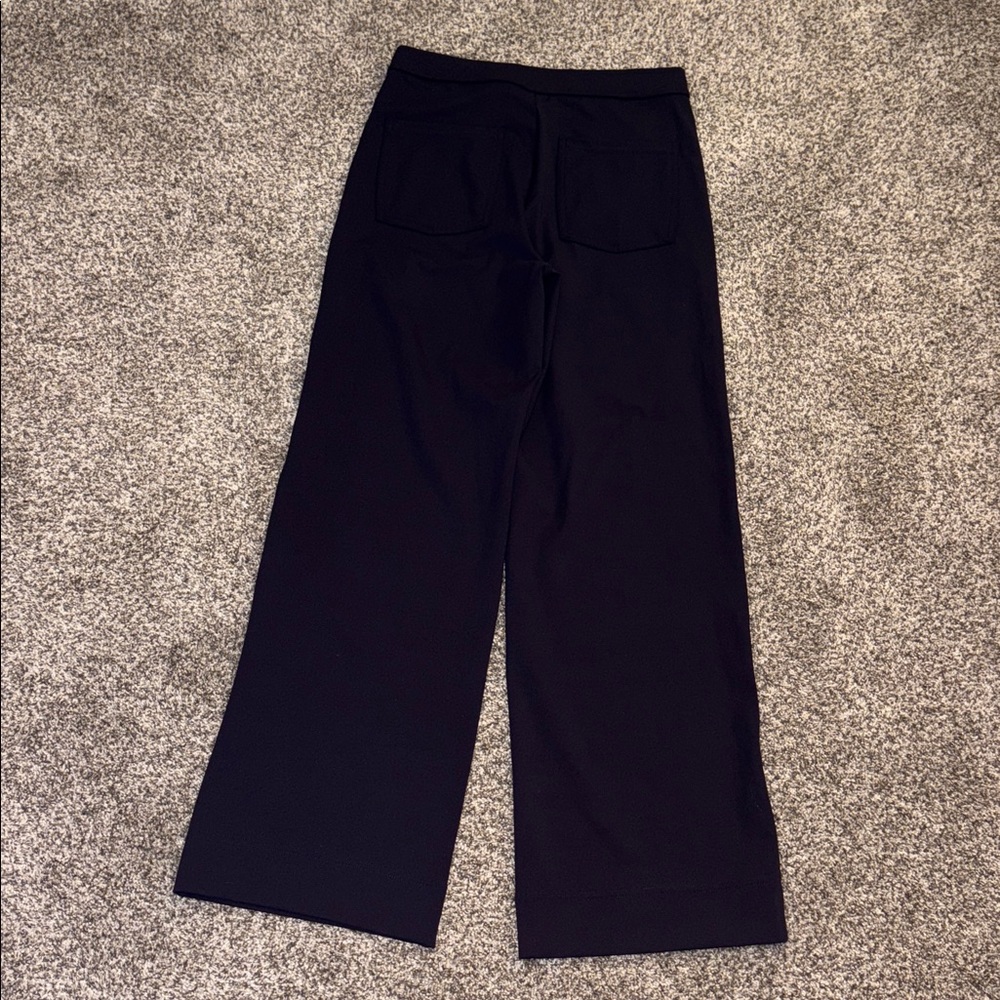 Halara High Waisted Button Multiple Pockets Straight Leg Casual Pants in Navy - Picture 6 of 6